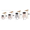 Holland Bar Stool Co Oak Counter Stool in Natural Finish with Seattle Kraken Seat RC24OSNatSeaKrk